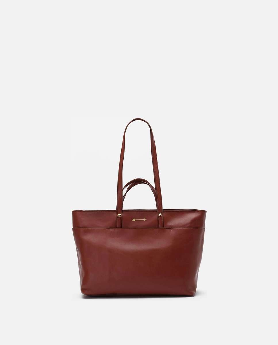 Bolso de hombro jumbo de piel grande - Mercules - Teja Teja-1