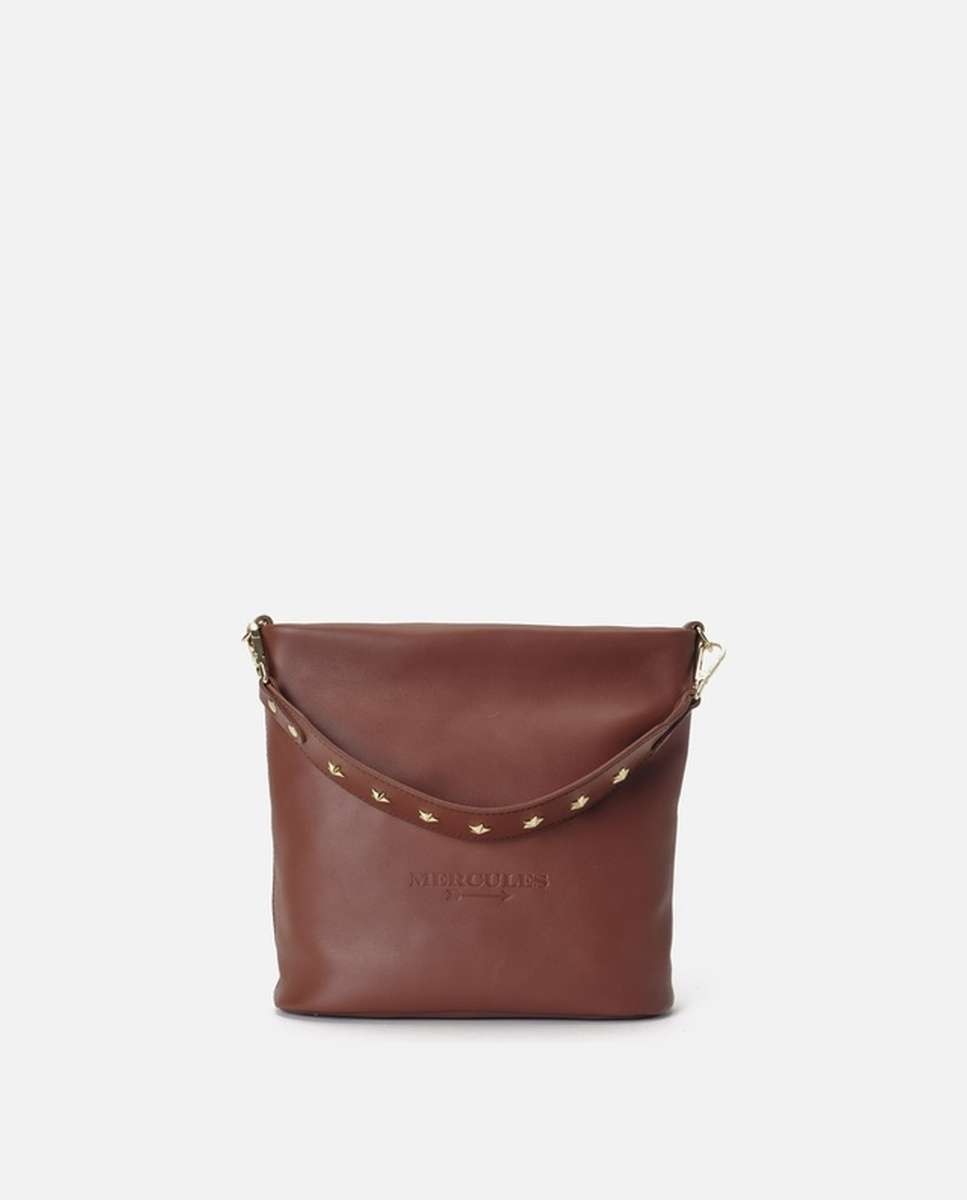 Bolso de hombro tango de piel mediano - Mercules - Teja Teja-1