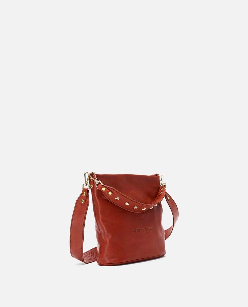 Bolso de hombro tango de piel mediano - Mercules - Teja Teja-3