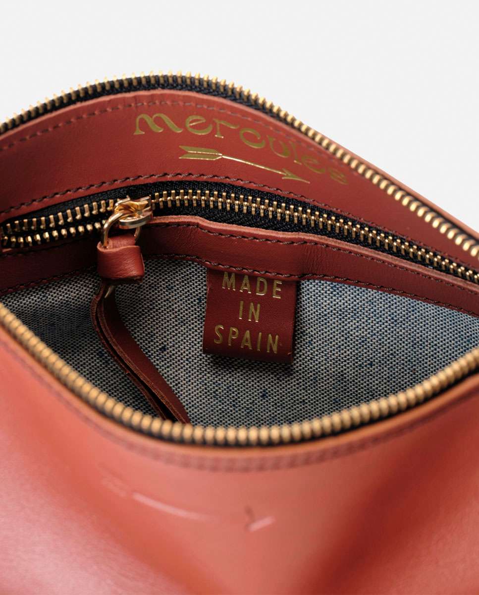 Bolso de hombro sandy stars de piel mediano forma rectangular - Mercules - Teja Teja-4