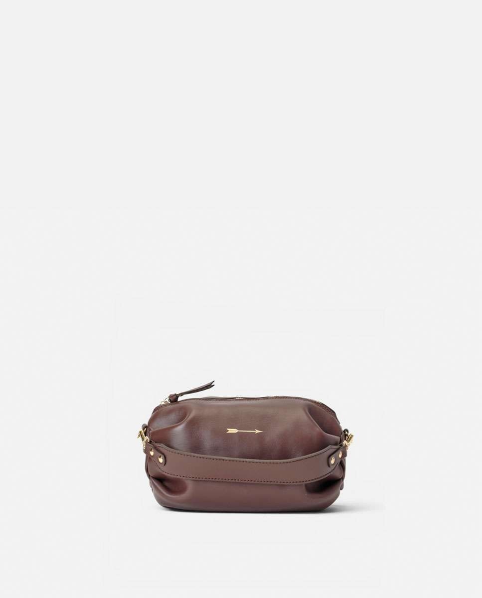 Bolso de hombro wasp large de piel mediano forma ovalada - Mercules - Marrón oscuro Marrón oscuro-1
