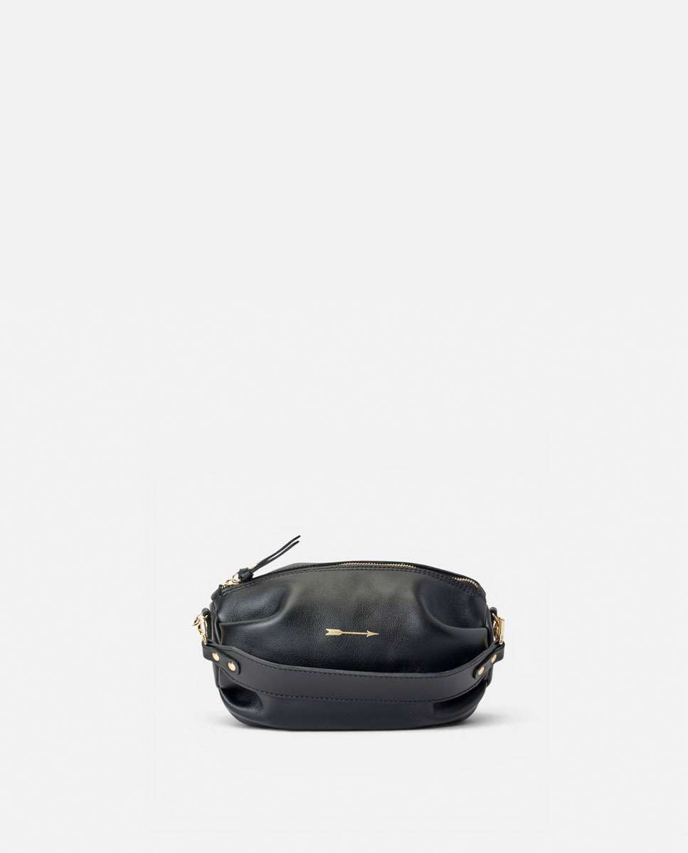 Bolso de hombro wasp large de piel mediano forma ovalada - Mercules - Negro Negro-1