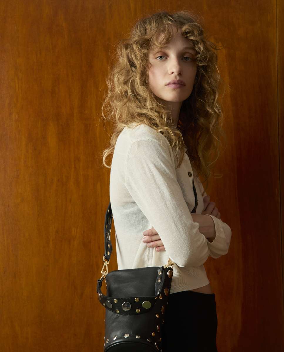 Bolso pequeño candy disco de piel pequeño - Mercules - Negro Negro-2
