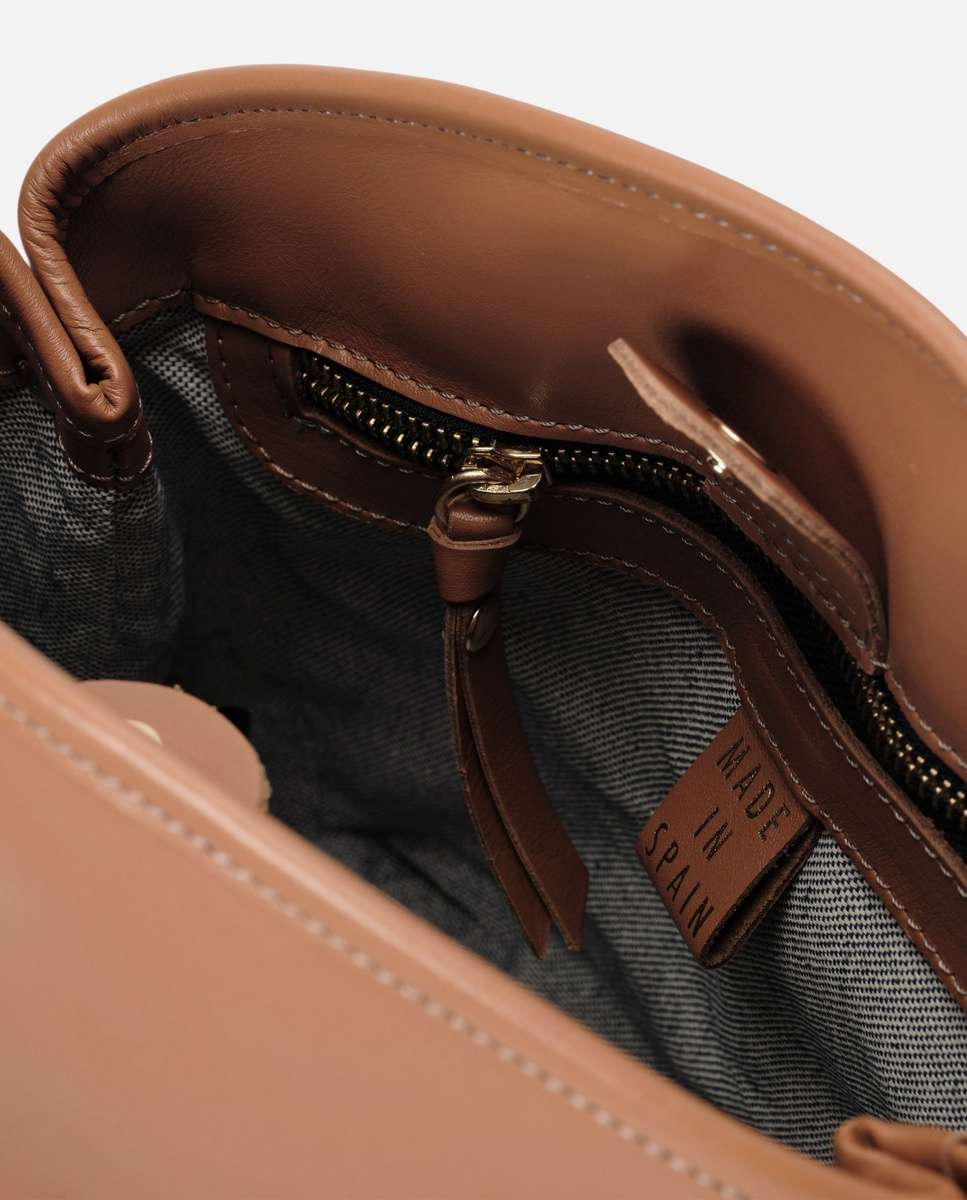 Bolso de hombro juniper de piel mediano - Mercules - Camel Camel-4