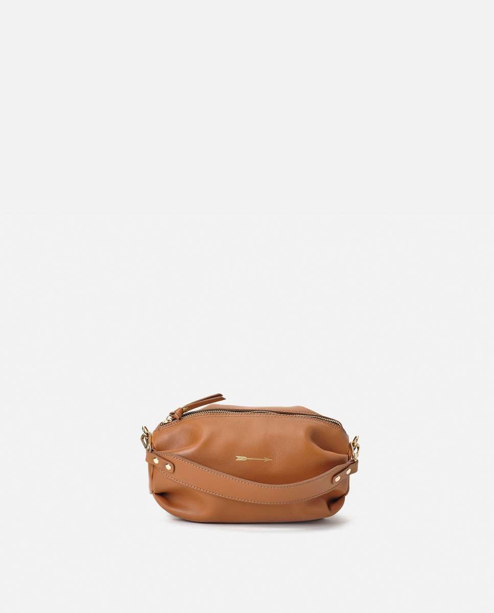 Bolso de hombro wasp large de piel mediano forma ovalada - Mercules - Camel Camel-1