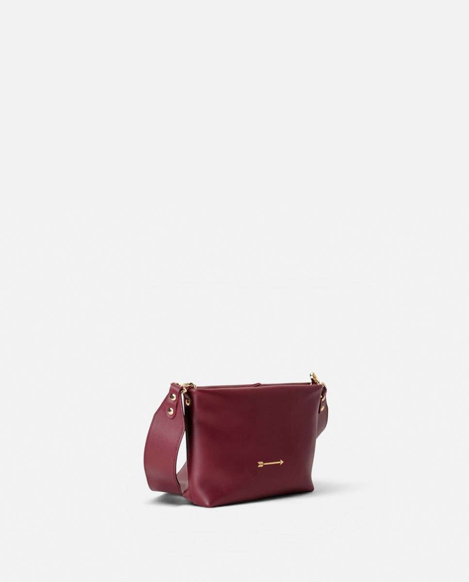 Bolso de hombro apollo de piel mediano forma rectangular - Mercules - Burdeos Burdeos-3