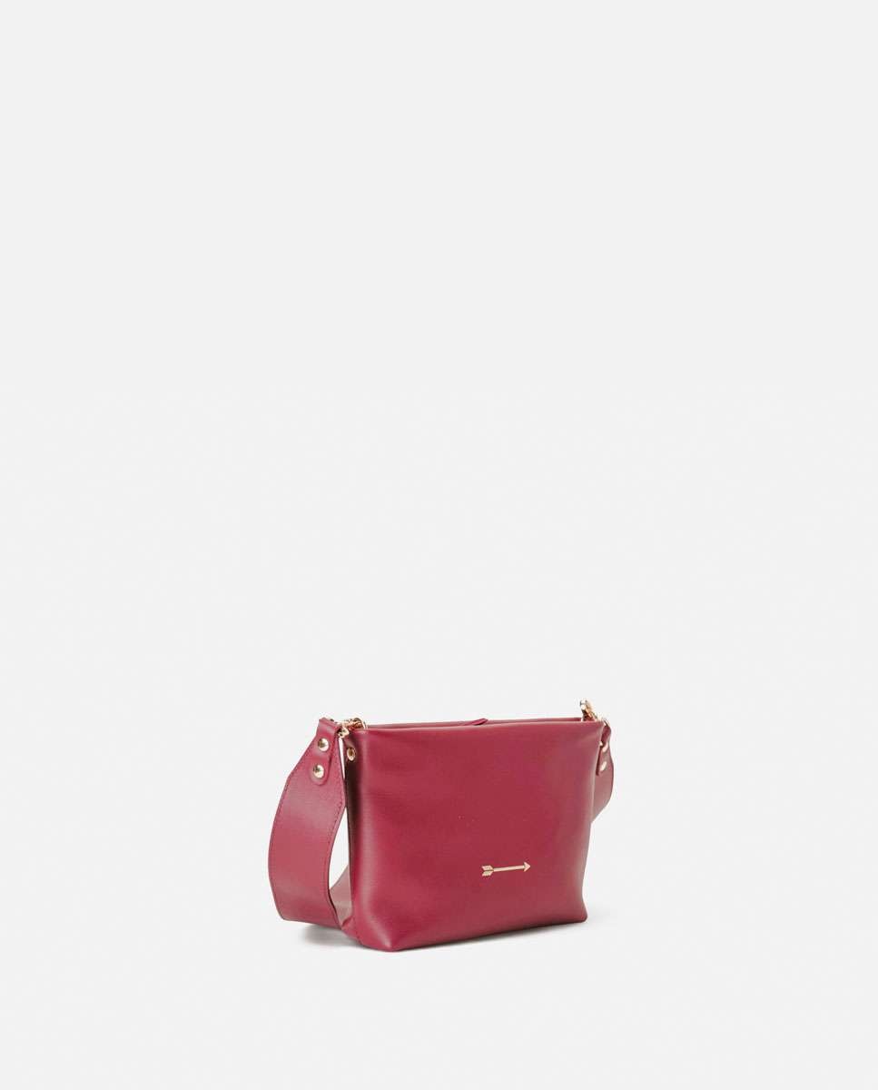 Bolso de hombro apollo de piel mediano forma rectangular - Mercules - Rojo Rojo-4