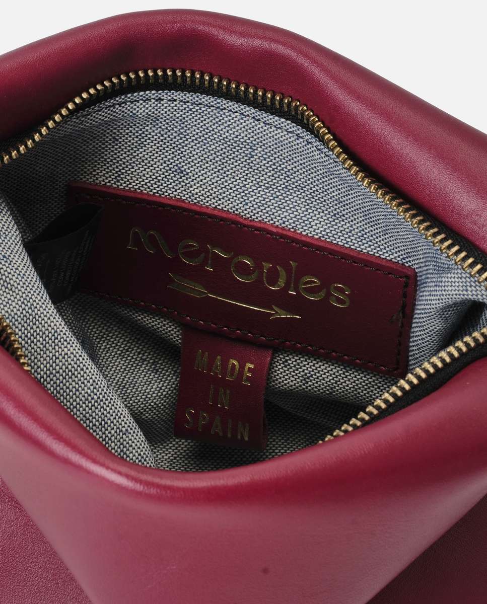 Bolso de hombro apollo de piel mediano forma rectangular - Mercules - Rojo Rojo-6