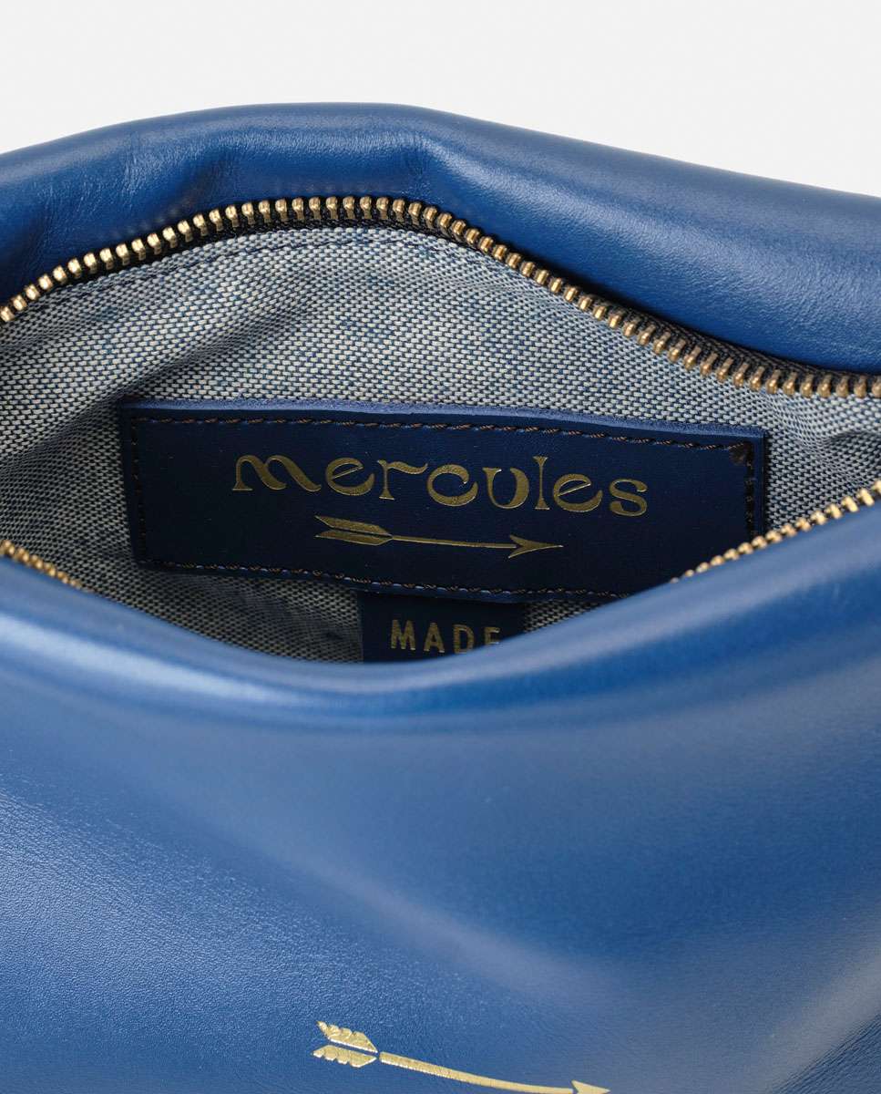 Bolso de hombro apollo de piel mediano forma rectangular - Mercules - Navy Navy-6