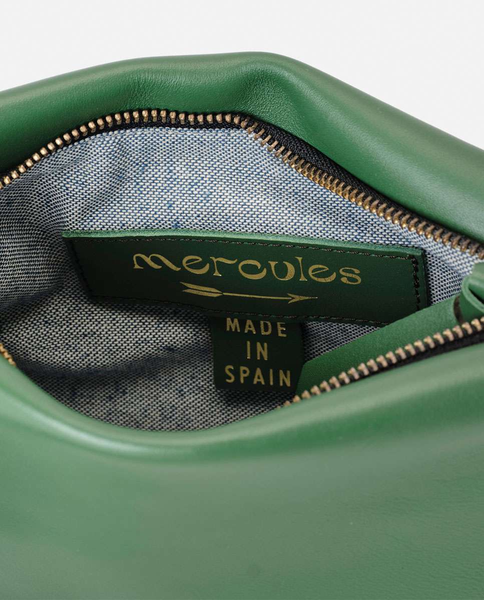 Bolso de hombro apollo de piel mediano forma rectangular - Mercules - Verde Verde-6