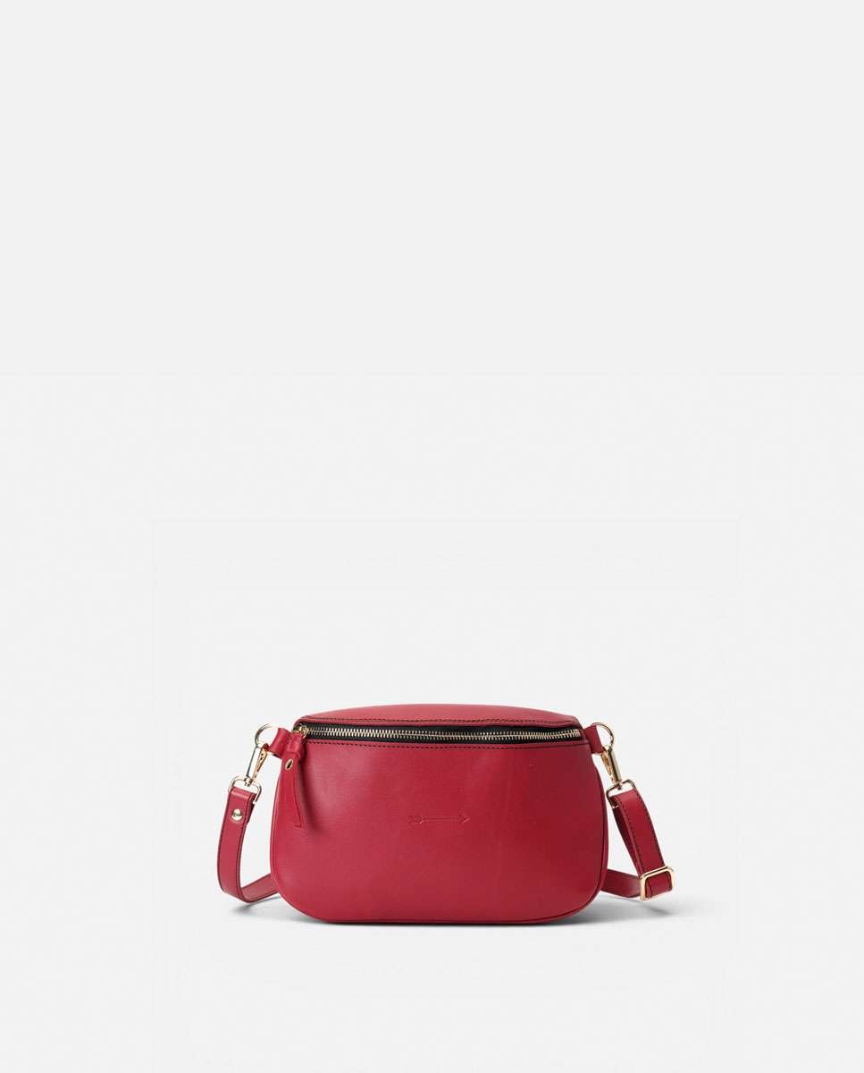 Riñonera bum bag de piel mediana - Mercules - Rojo Rojo-1