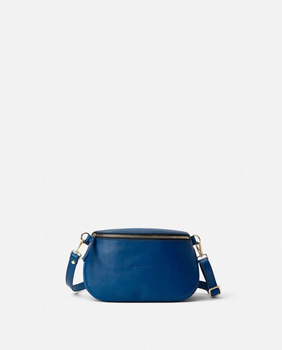 Riñonera bum bag de piel mediana - Mercules - Navy Navy-1