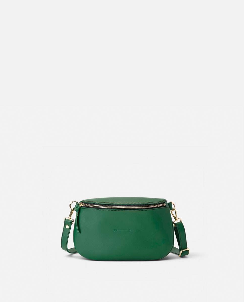 Riñonera bum bag de piel mediana - Mercules - Verde Verde-1