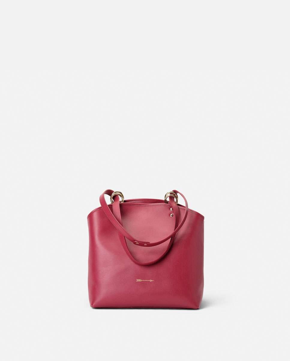 Bolso de hombro basil de piel grande - Mercules - Rojo Rojo-1