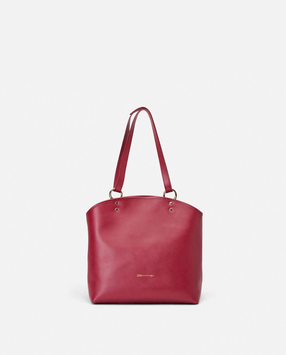 Bolso de hombro basil de piel grande - Mercules - Rojo Rojo-3