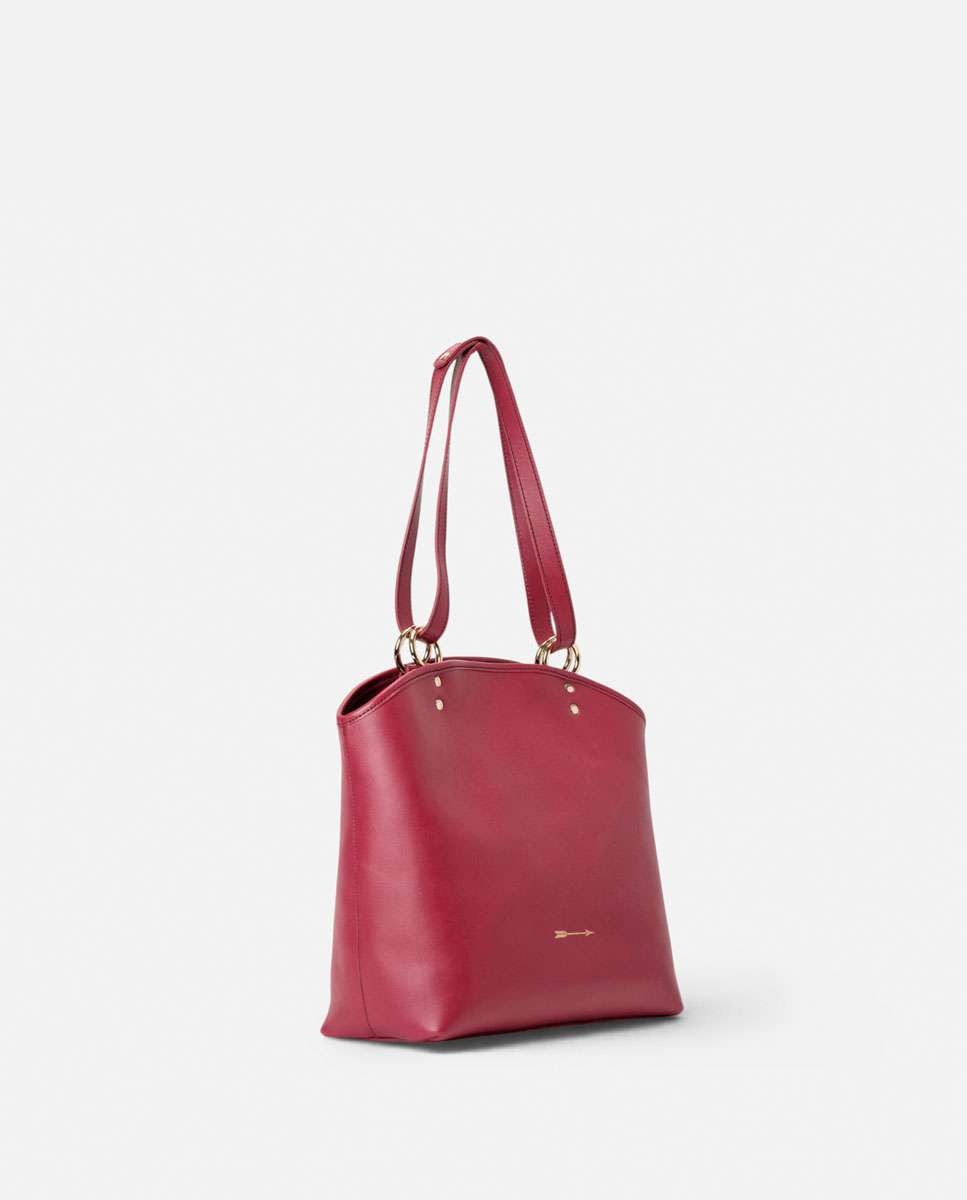Bolso de hombro basil de piel grande - Mercules - Rojo Rojo-2