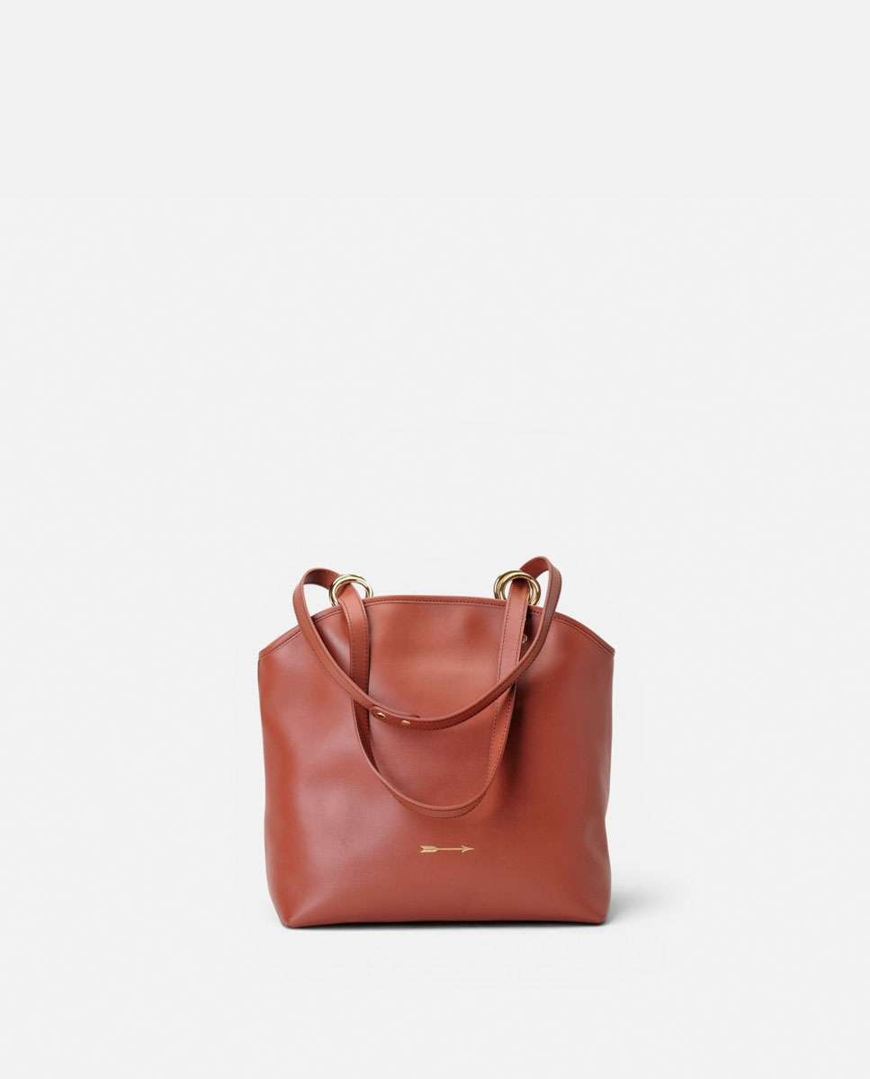 Bolso de hombro basil de piel grande - Mercules - Teja Teja-1