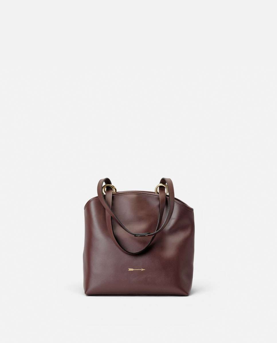 Bolso de hombro basil de piel grande - Mercules - Marrón oscuro Marrón oscuro-1