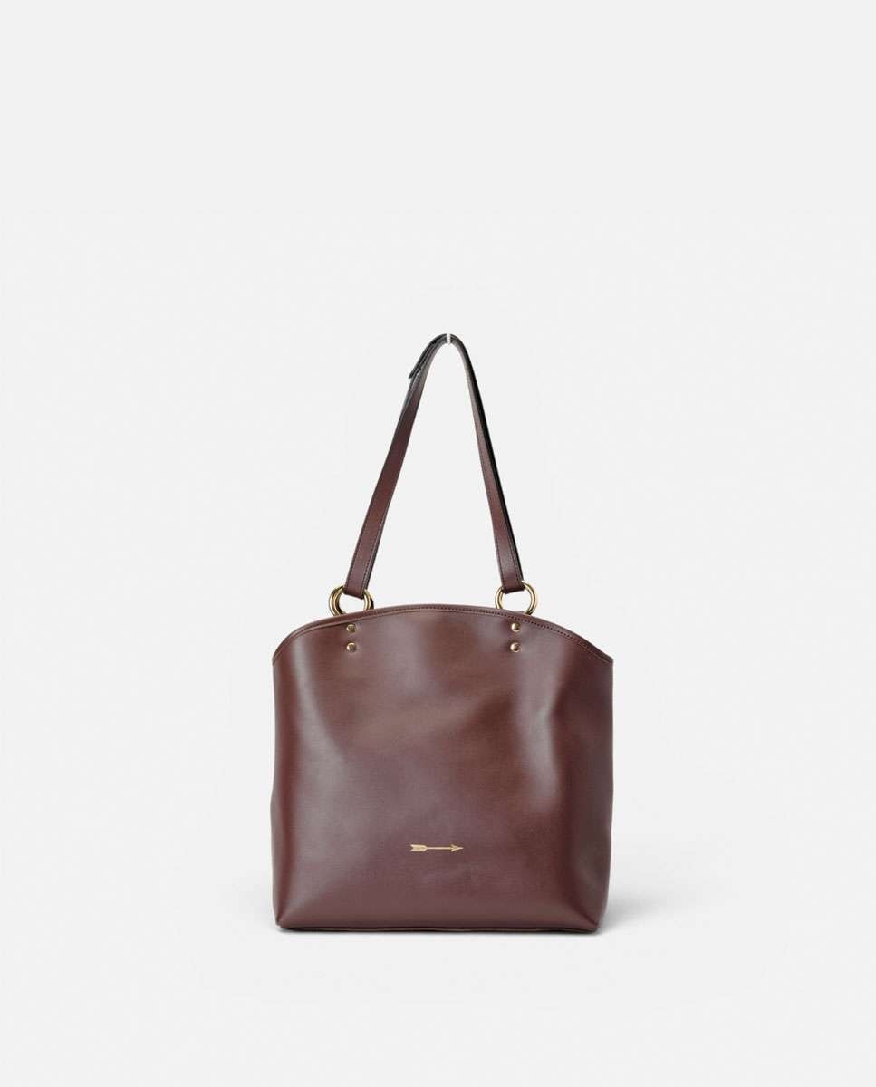 Bolso de hombro basil de piel grande - Mercules - Marrón oscuro Marrón oscuro-3