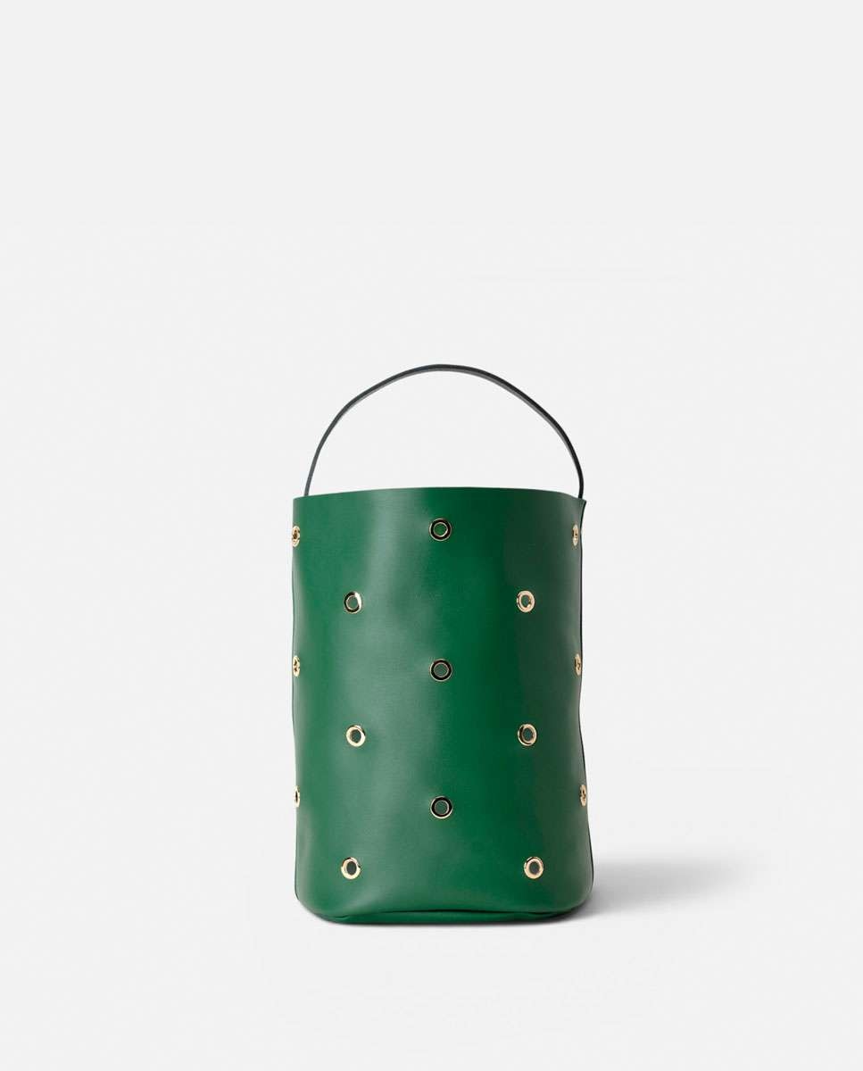 Bolso de hombro bucket trip de piel grande cubo - Mercules - Verde Verde-1