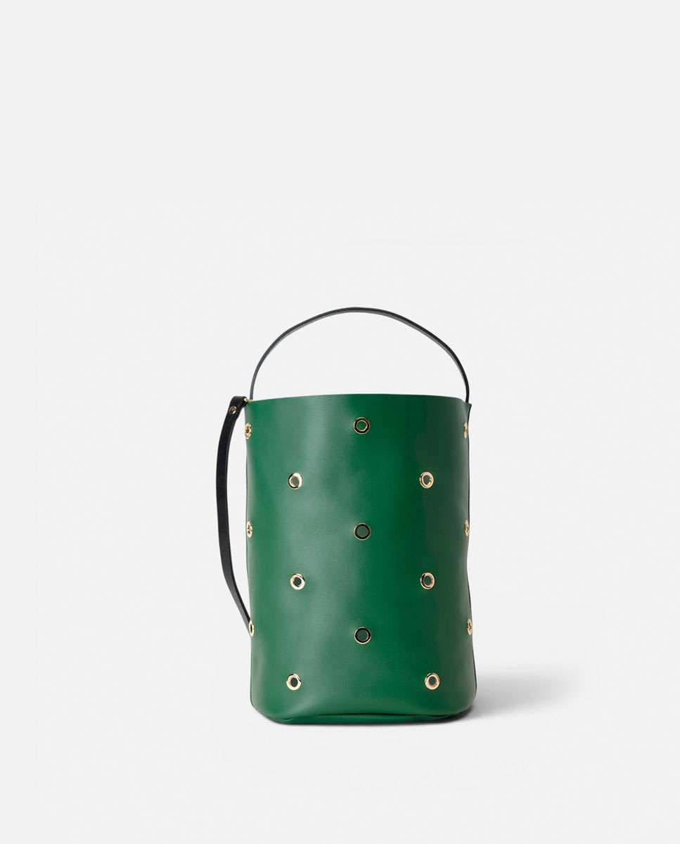 Bolso de hombro bucket trip de piel grande cubo - Mercules - Verde Verde-4