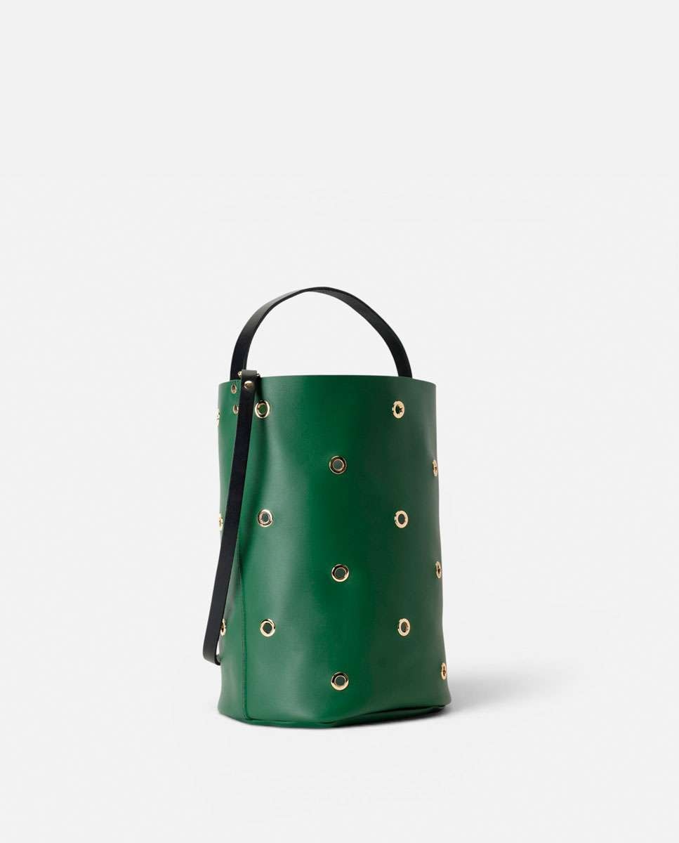 Bolso de hombro bucket trip de piel grande cubo - Mercules - Verde Verde-3