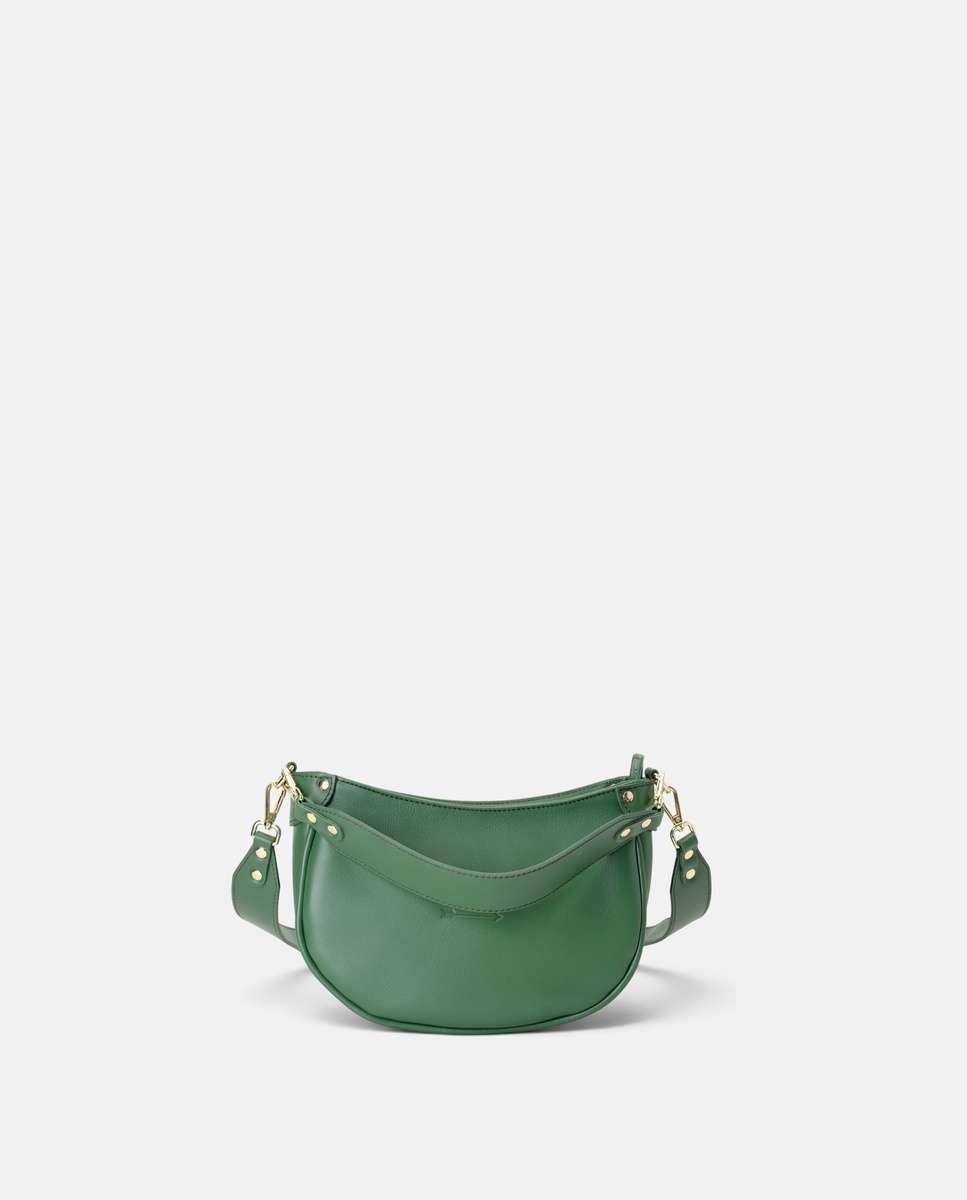 Bolso de hombro coney de piel mediano de luna - Mercules - Verde Verde-3