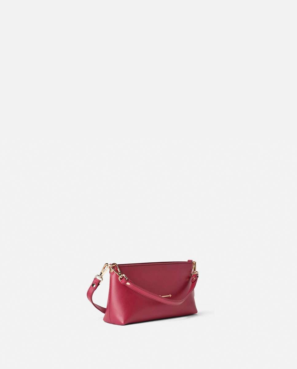 Bolso pequeño carri de piel pequeño forma baguette - Mercules - Rojo Rojo-4
