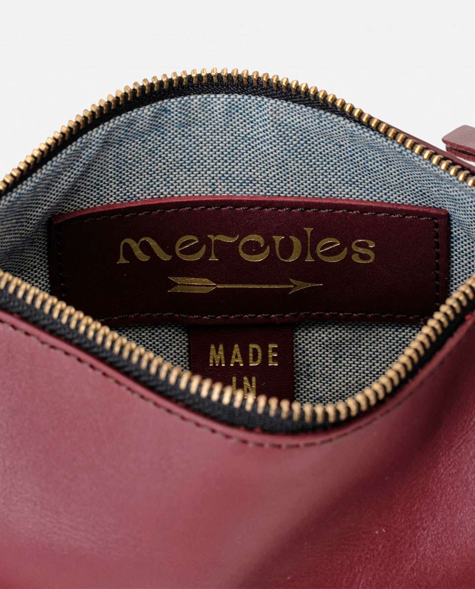 Bolso pequeño foxy de piel pequeño - Mercules - Burdeos Burdeos-5