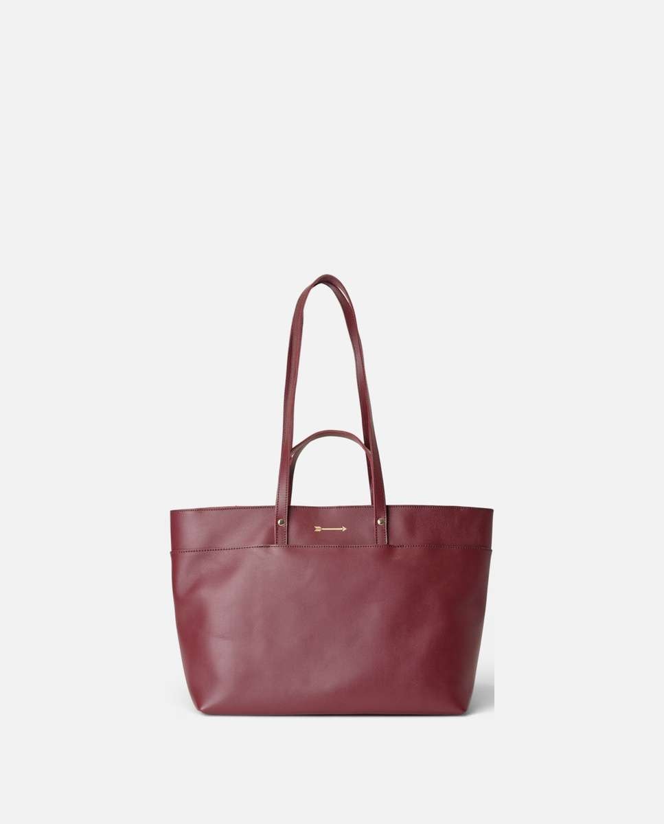 Bolso de hombro jumbo de piel grande - Mercules - Burdeos Burdeos-1