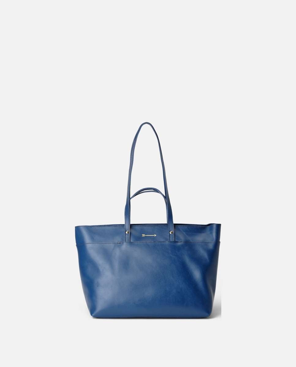 Bolso de hombro jumbo de piel grande - Mercules - Navy Navy-1