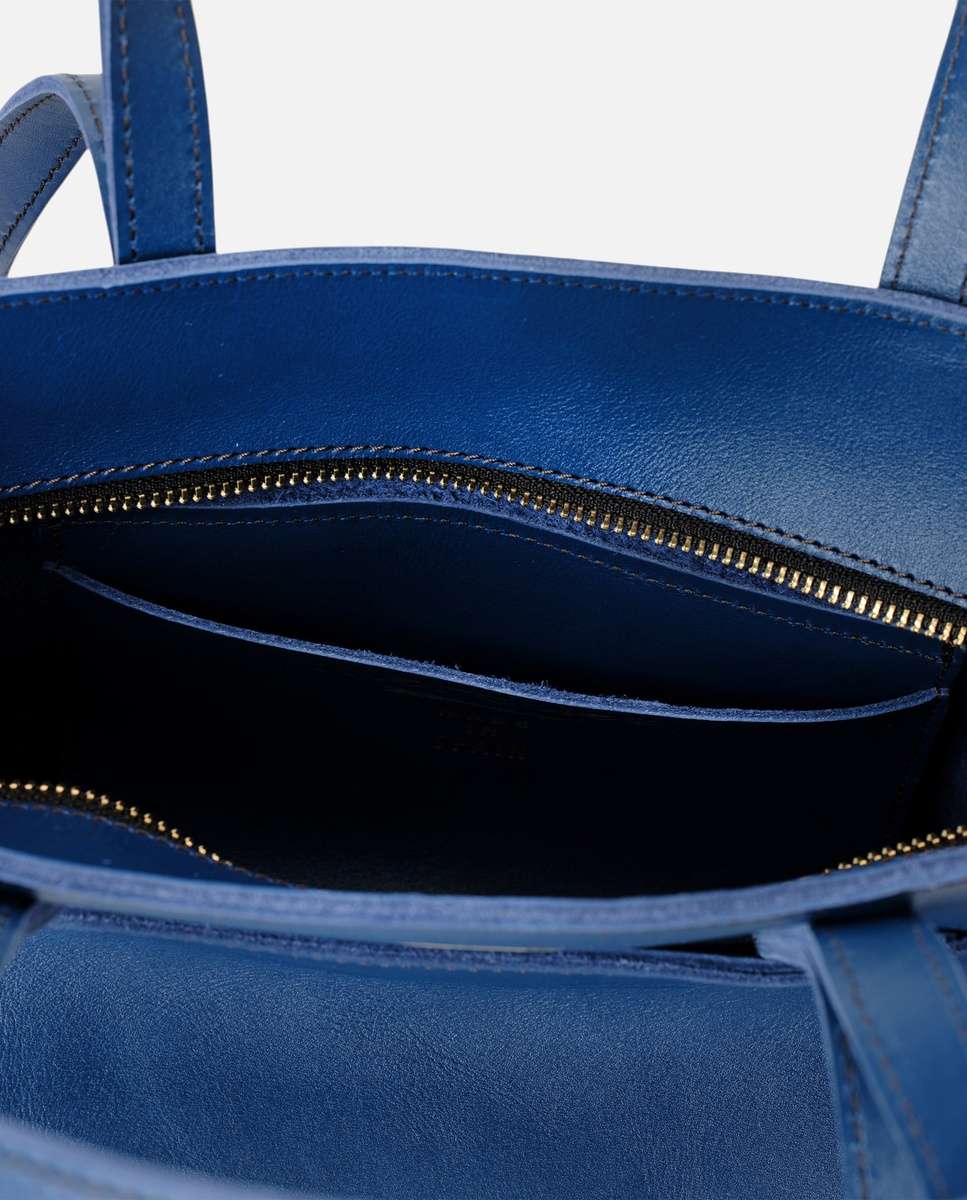 Bolso de hombro jumbo de piel grande - Mercules - Navy Navy-4