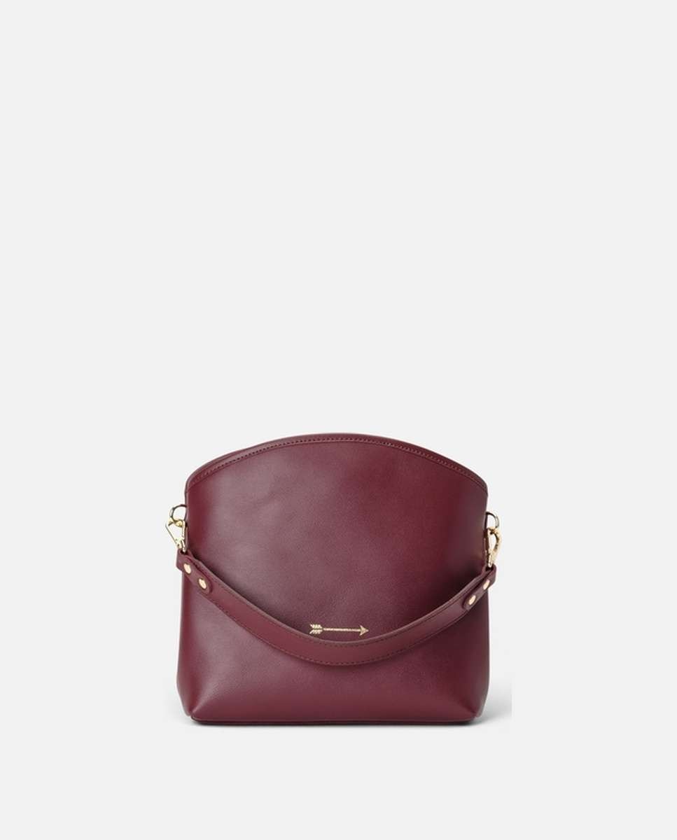 Bolso de hombro juniper de piel mediano - Mercules - Burdeos Burdeos-1