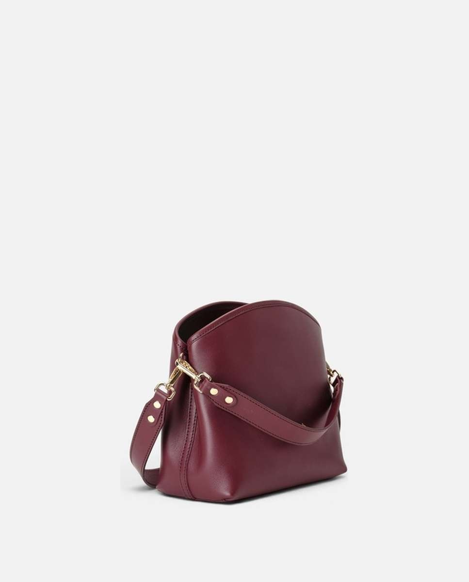 Bolso de hombro juniper de piel mediano - Mercules - Burdeos Burdeos-2