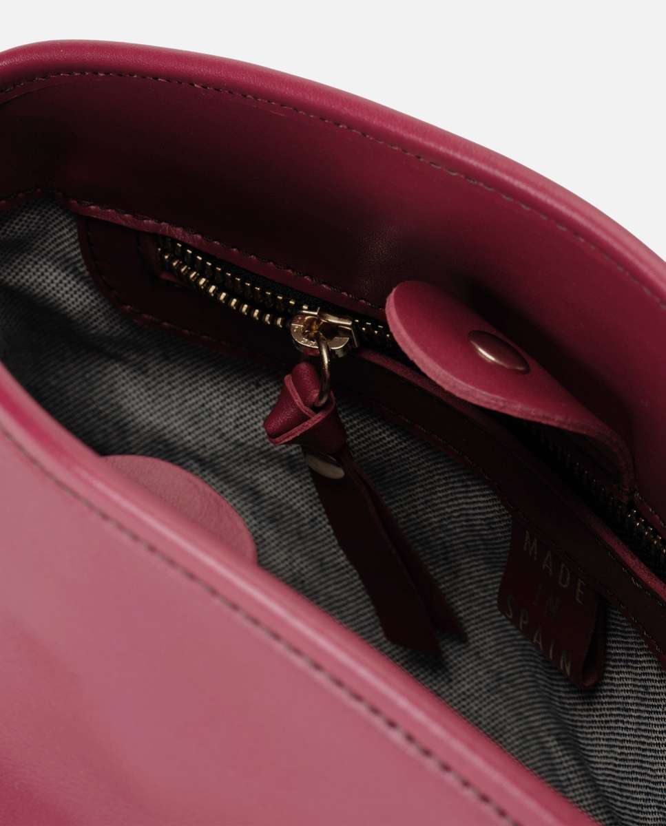 Bolso de hombro juniper de piel mediano - Mercules - Burdeos Burdeos-4