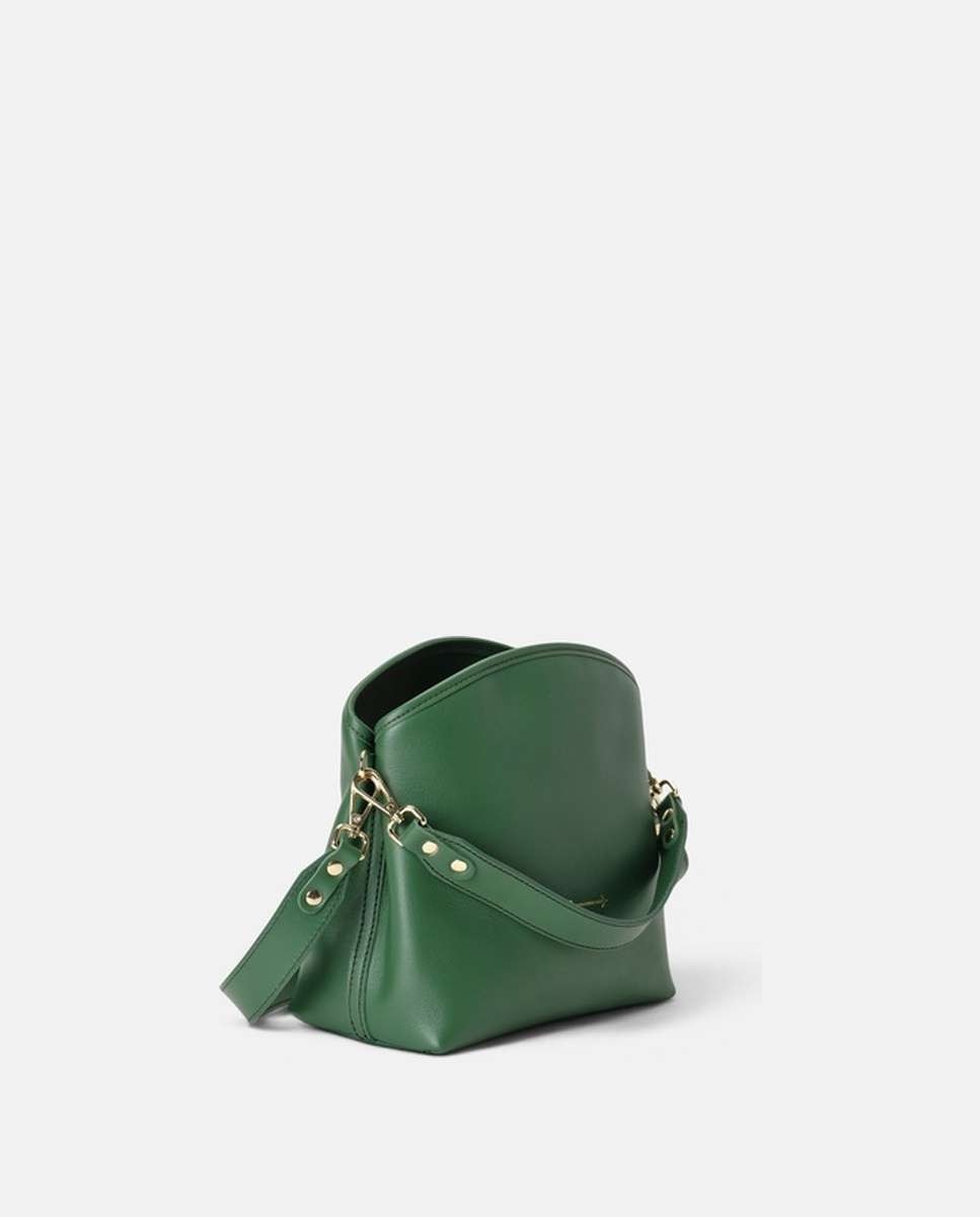 Bolso de hombro juniper de piel mediano - Mercules - Verde Verde-2