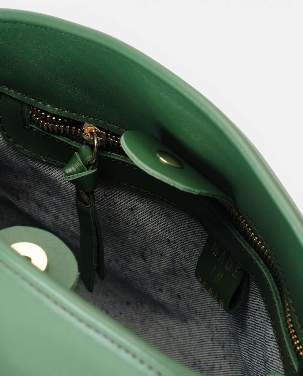 Bolso de hombro juniper de piel mediano - Mercules - Verde Verde-4