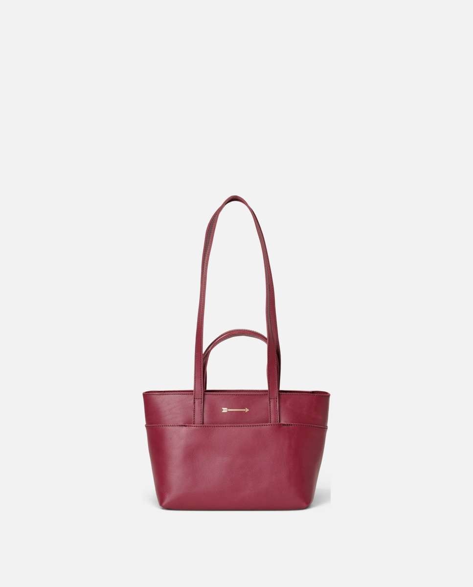 Bolso de hombro mini jumbo de piel mediano - Mercules - Rojo Rojo-1