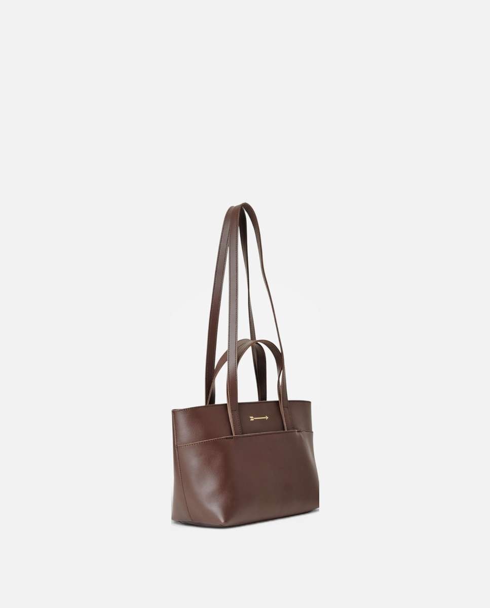 Bolso de hombro mini jumbo de piel mediano - Mercules - Marrón oscuro Marrón oscuro-3