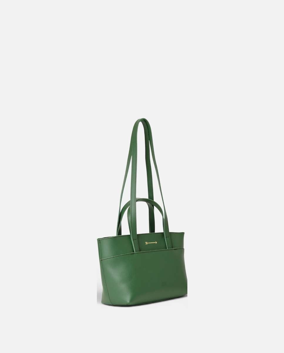 Bolso de hombro mini jumbo de piel mediano - Mercules - Verde Verde-4