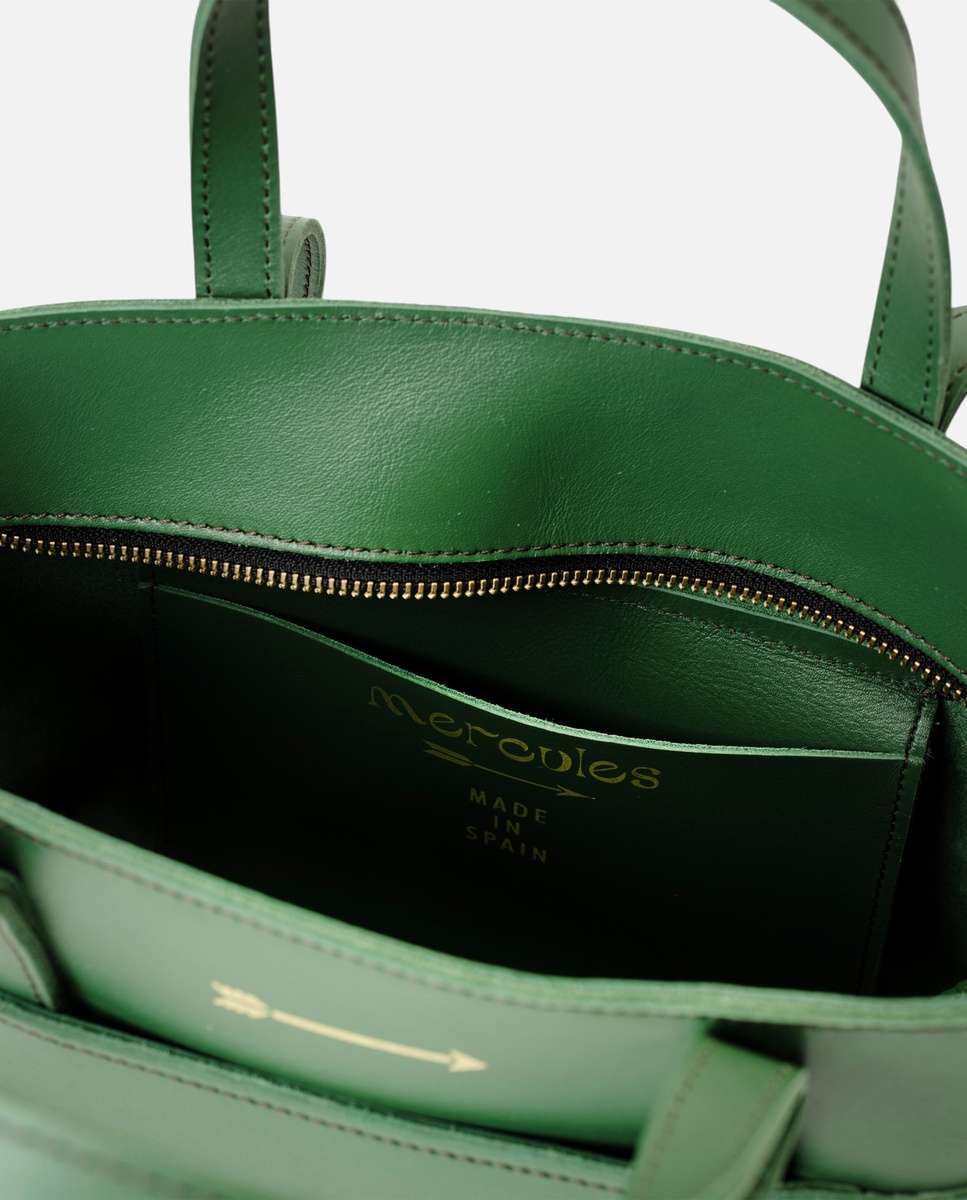 Bolso de hombro mini jumbo de piel mediano - Mercules - Verde Verde-3