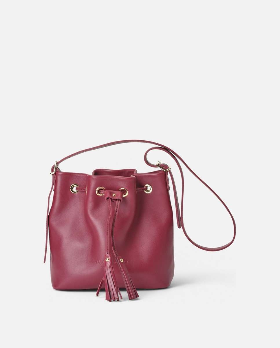 Bolso de hombro pampa de piel mediano bombonera - Mercules - Rojo Rojo-1