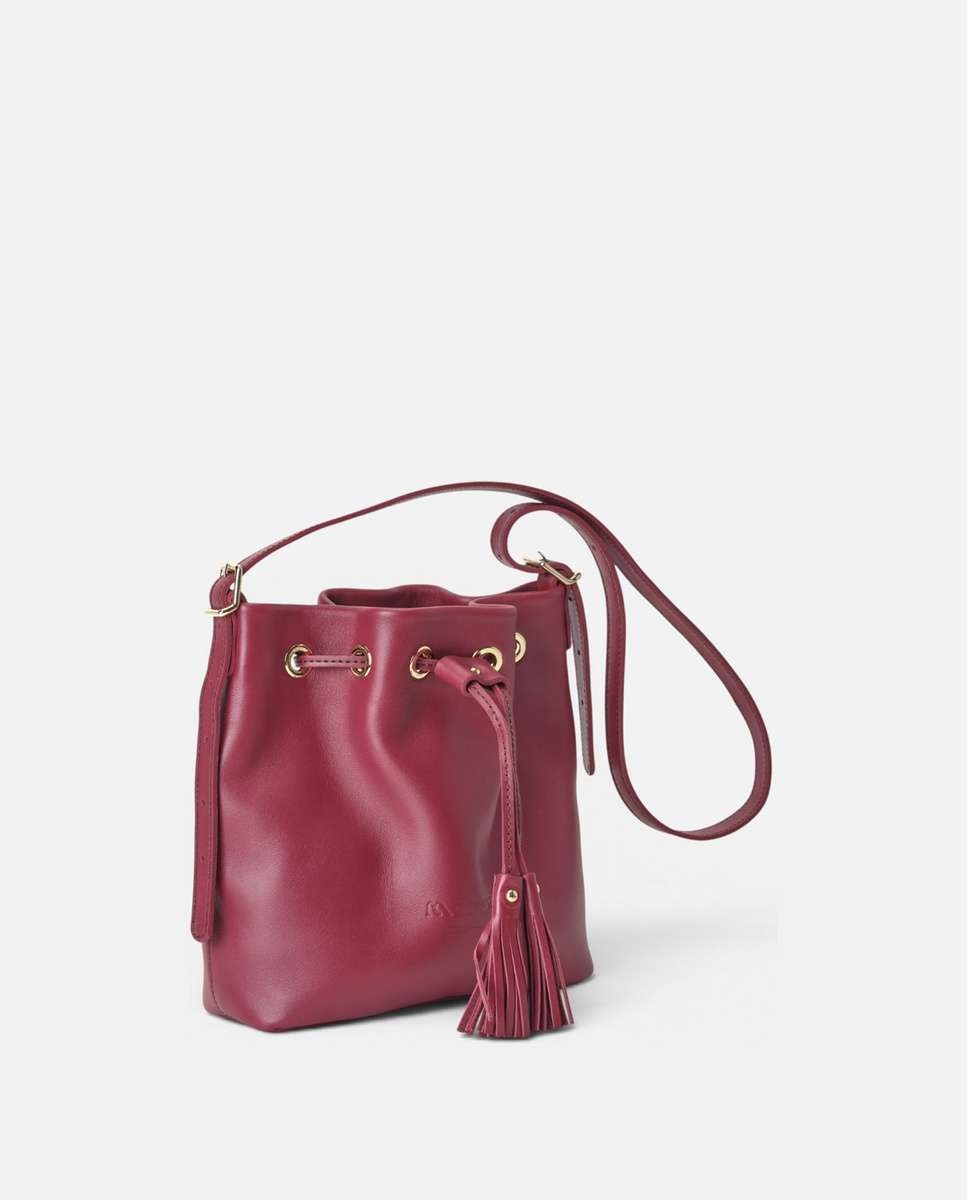 Bolso de hombro pampa de piel mediano bombonera - Mercules - Rojo Rojo-3