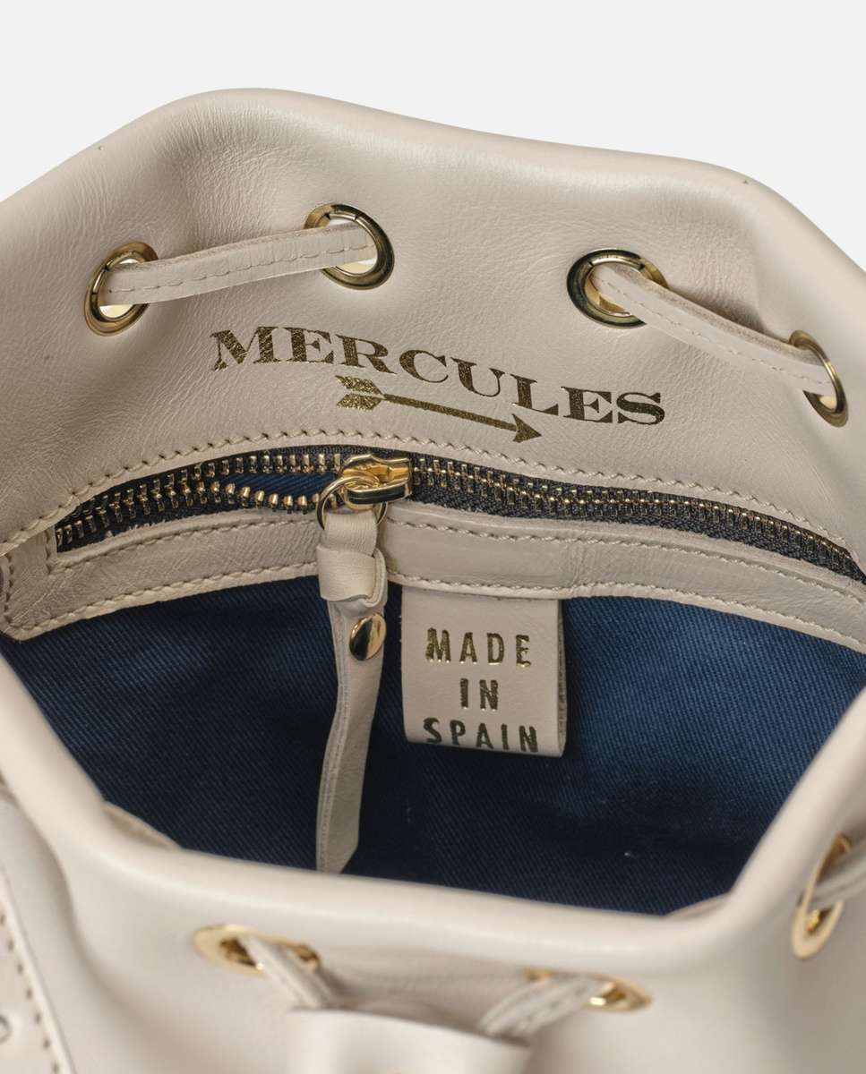 Bolso de hombro dumas de piel grande bombonera - Mercules - Hueso Hueso-3
