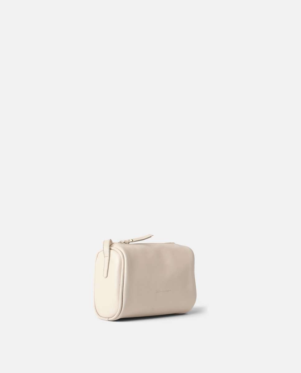 Bolso pequeño parker de piel pequeño forma cilíndrica - Mercules - Hueso Hueso-3