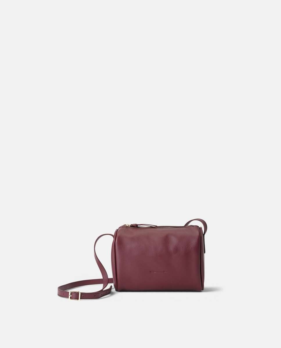Bolso pequeño parker de piel pequeño forma cilíndrica - Mercules - Burdeos Burdeos-1
