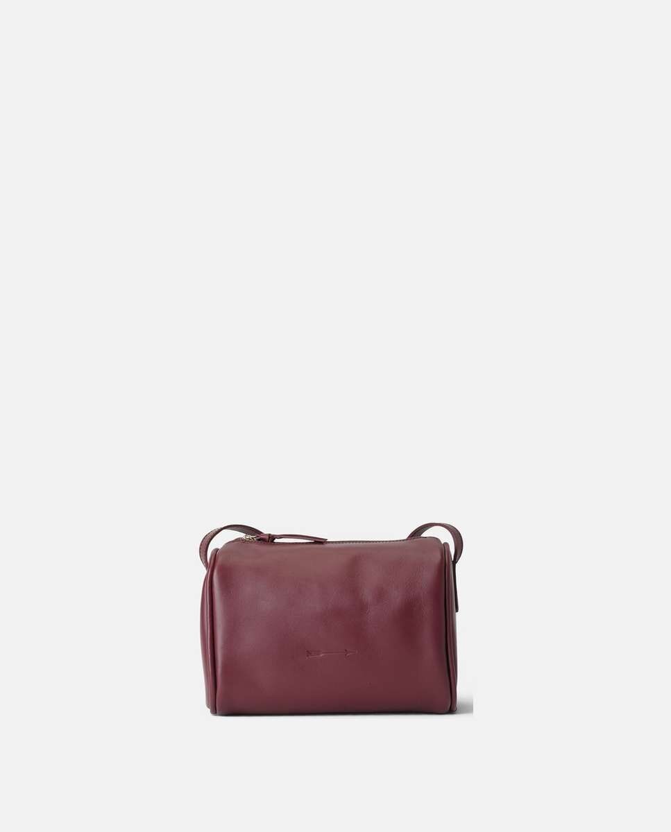Bolso pequeño parker de piel pequeño forma cilíndrica - Mercules - Burdeos Burdeos-2