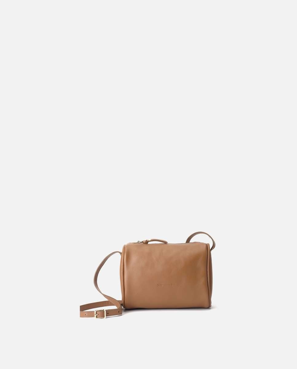 Bolso pequeño parker de piel pequeño forma cilíndrica - Mercules - Camel Camel-1