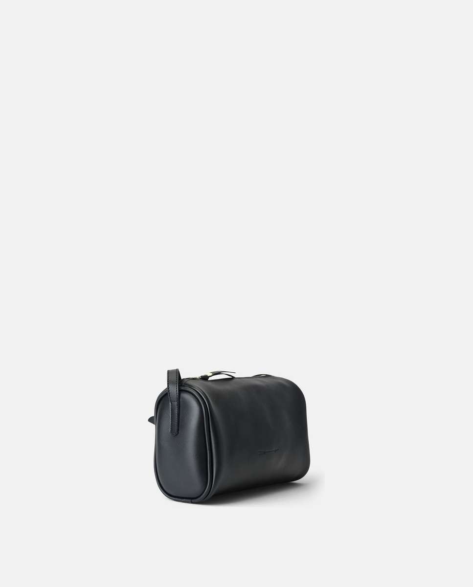 Bolso pequeño parker de piel pequeño forma cilíndrica - Mercules - Negro Negro-3