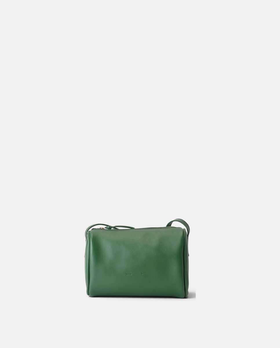 Bolso pequeño parker de piel pequeño forma cilíndrica - Mercules - Verde Verde-2